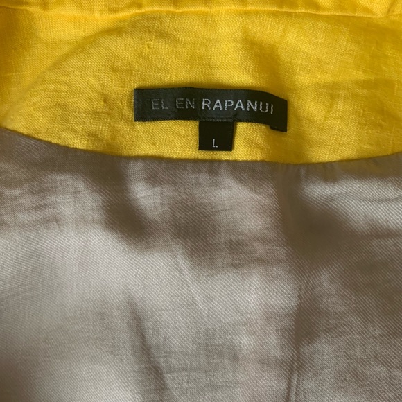 Yellow Linen Vest - Picture 6 of 6